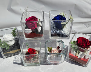Arrangement de rose éternelle
