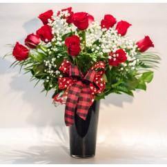 12 Roses élégantes - Fleuriste Pour Vous Inc